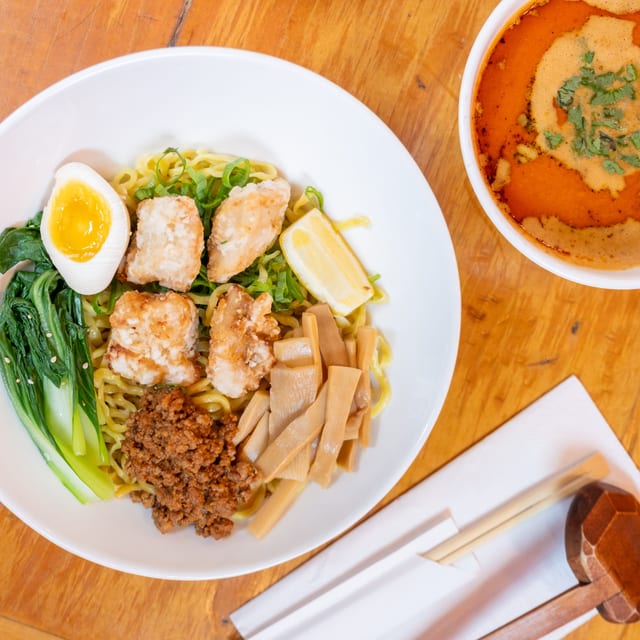 Karaage Tantan Tsukemen.